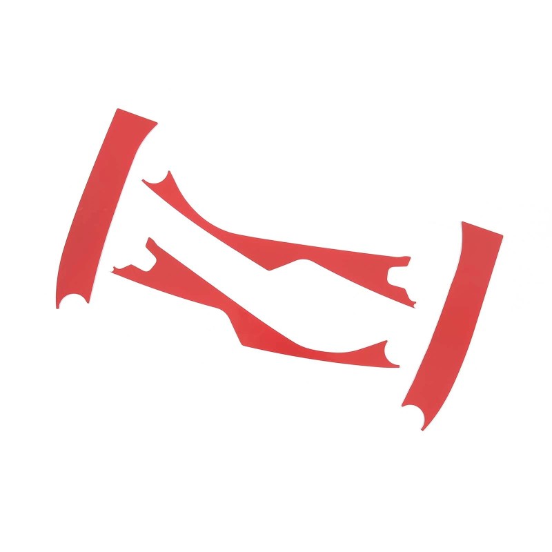 autopart2021 Red Front Trunk Bezel Gloss Stainless Plate Trim For