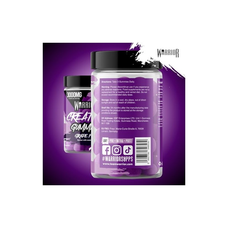 Warrior Creatine Monohydrate Gummies, 90 Gummies
