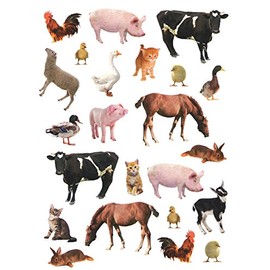 CURRENT Photographic Animal Stickers ~ Farm Animal Fun! (23 Stickers, 1-1)