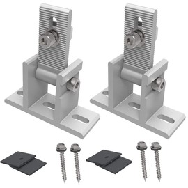 Aluminium Vario Console for Solar Panel Floor Mounting Stands Bracket, Set of 2 Stand Set with Angle Rotatable