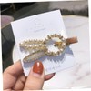 Ipetboom 2 Pcs Pearl Rhinestone Rabbit Hairpins Sweet Barrettes Hair