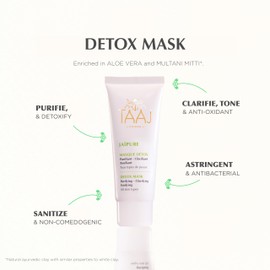 TAAJ | Purifying Detox Mask - JAÏPURE | Purifies, Clarifies and Tonifies | Antioxidant and Purifying Actives | Regenerates tissue | Firms pores | Fresh, radiant complexion | Vegan | 75 ml