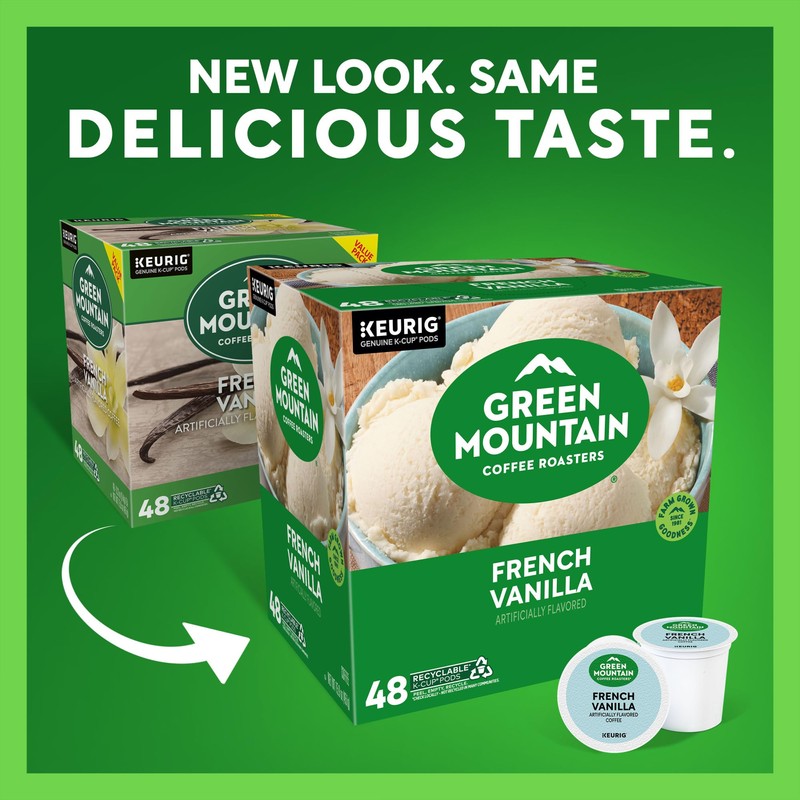Green Mountain Coffee Roasters French Vanilla Coffee, Keurig Single-Serve K-Cup