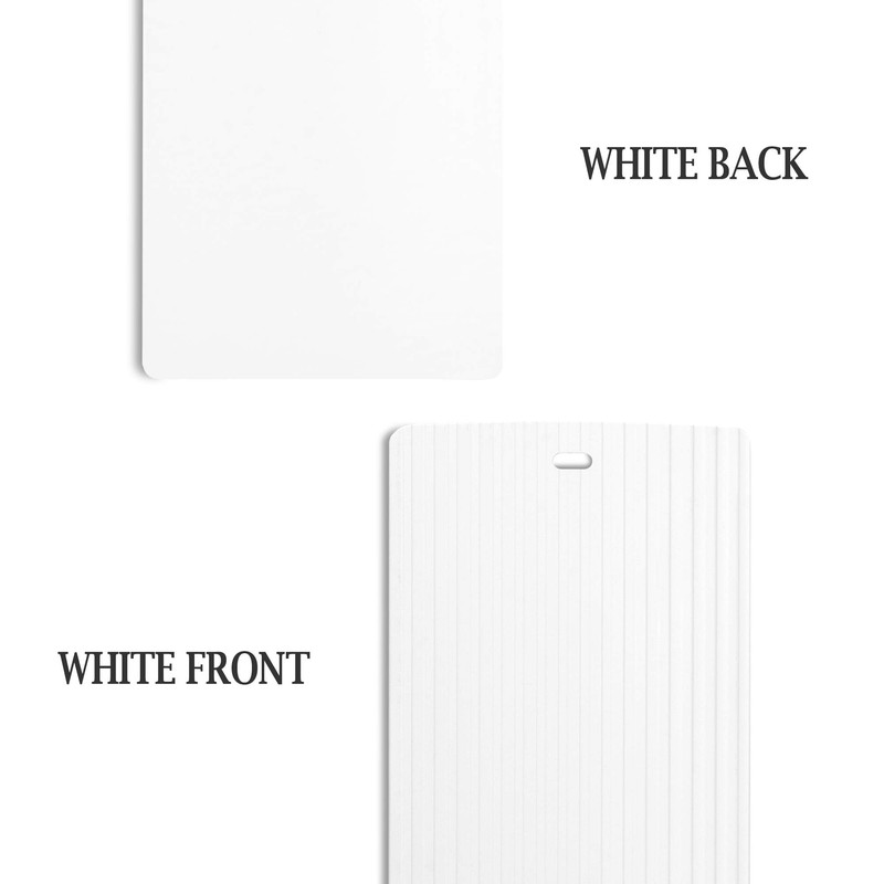 DALIX Ribbed Vertical Blinds Replacement Slats White Vinyl 82.5" Window