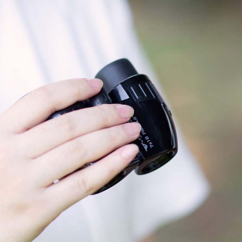 Kenko VT-0718BK V-TEX 7x18 Polo Prism Binoculars, 7x, 18 Calibers,