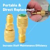 GLOXTED 2Pcs R32 R454B Brass Adapter 1/4 Inch Female to