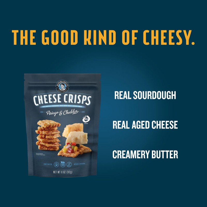 John Wm. Macy - Asiago & Cheddar Cheese Crisps -