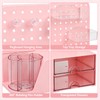 ZZFENGKR Desk Organizer with 360° Rotating Pen Holder, 5 Slots,