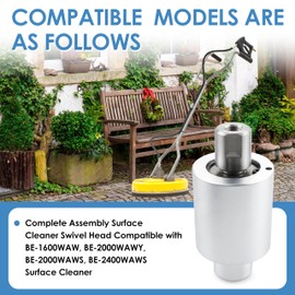 MiCCiKA Replacement Rotary Swivel Head for 85.790.004 16 in, 18 in, 20 in, 24 in BE Whirl-A-Way Surface Cleaner, 4000 PSI