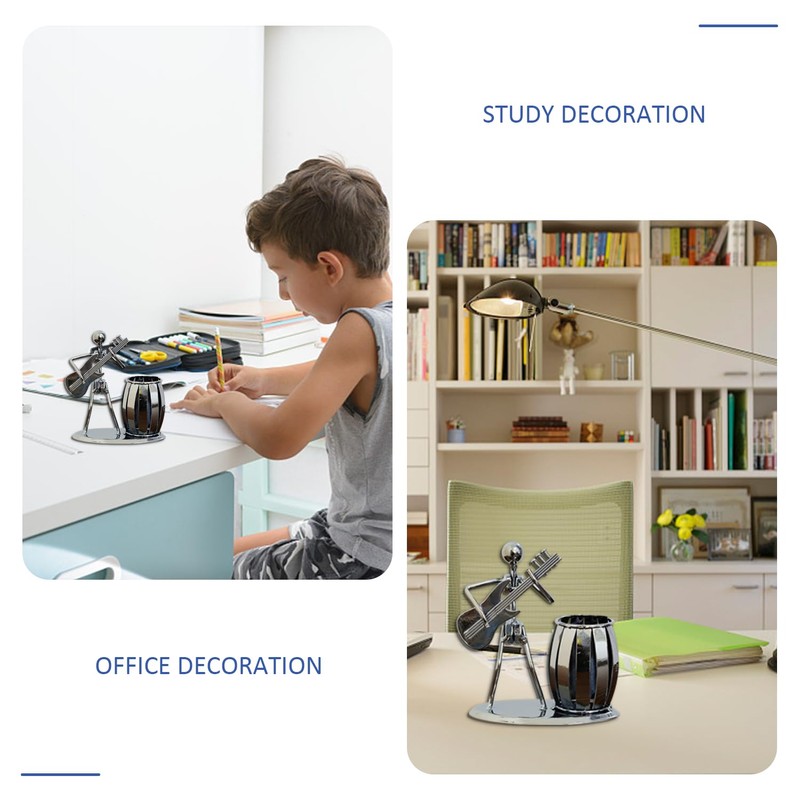 Guitar Pen Holder - Multifunctional Creative Metal Desktop Music Decoration