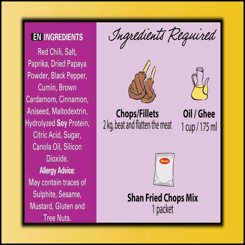 Shan - Fried Chops/Steak Seasoning Mix (50g) - Spice Packets