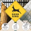 2 Pack Deer Xing Crossing Signs 18" x 18" Reflective