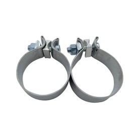 1 Pair 2pcs SHLPDFM 3" Stainless Steel T409 Narrow Band Exhaust Clamp Lap Joint Universal for the Catback Muffler Downpipe