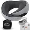 CHAT BLANC Travel Neck Pillow for Airplane, New Memory Foam