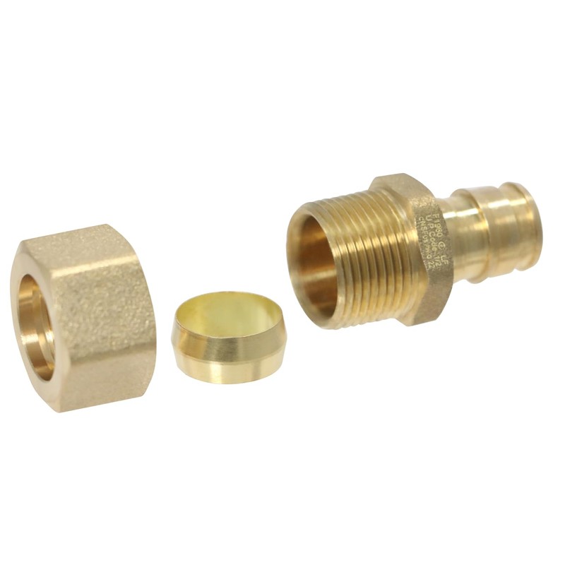 2 Pieces XFITTING 1/2" Pex A x 5/8" OD Compression