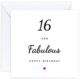 16th Birthday Card - Sixteenth Birthday Card for 16 Year Old Girls Teenager Daughter Granddaughter Niece Sister Her (Age 16)