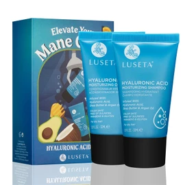 Luseta Hyaluronic Acid Moisturizing Shampoo & Conditioner Set for Dry and Damaged Hair, Sulfate Free Shampoo and Conditioner for Women Infused with Argan Oil and Shea Butter Paraben-Free 2 x 1.01oz
