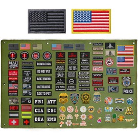 ZESION Green Tactical Patch Wall Board,Collapsible Tactical Patch Display, Hook and Loop Military Patches Holder (27.5"x42.5")