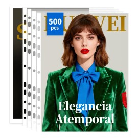 500 Piezas Protectores De Hojas Para Carpeta/cubre Hojas