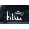 n/a My Gun Family Die-cut Car Window Sticker, Buy 2