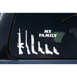 n/a My Gun Family Die-cut Car Window Sticker, Buy 2 get 1 FREE!