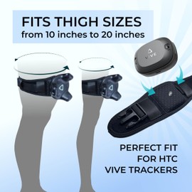 Skywin VR Tracker Straps for HTC, Adjustable, VR Full Body Tracking, Tracking in Virtual Reality, 2 Leg Straps(Trackers Not Incl)
