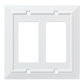 Franklin Brass W35248-PW-C Classic Architecture Double Decorator Wall Plate/Switch Plate/Cover, White