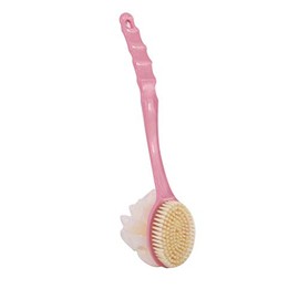 Esponja de Ducha Cepillo de Ducha de Mango Largo Ducha de baño de plástico Cepillos de Limpieza de la Piel (Color : Pink) (Green)