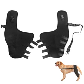 JVHLOV Dog Knee Brace, Adjustable Pet Rear Leg Brace, Hind Leg Wrap Protector and Extra Supportive, for Wound Injury and Sprain Healing of Arthritis (L)