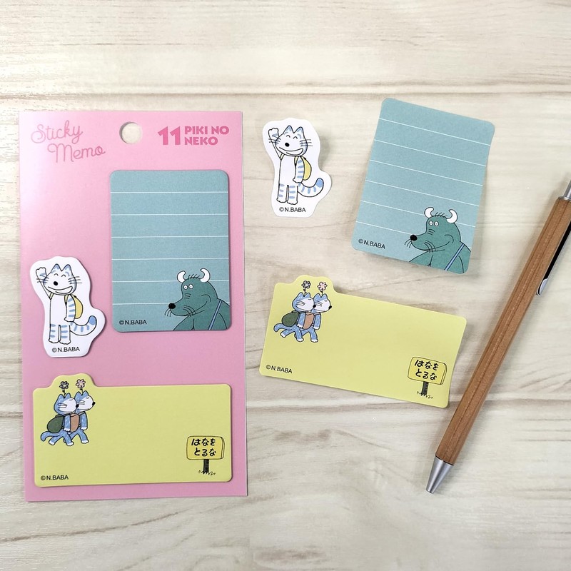 Gakken Staefl AM04802 11 Piki Cats, Sticky Notes, Die Cut,