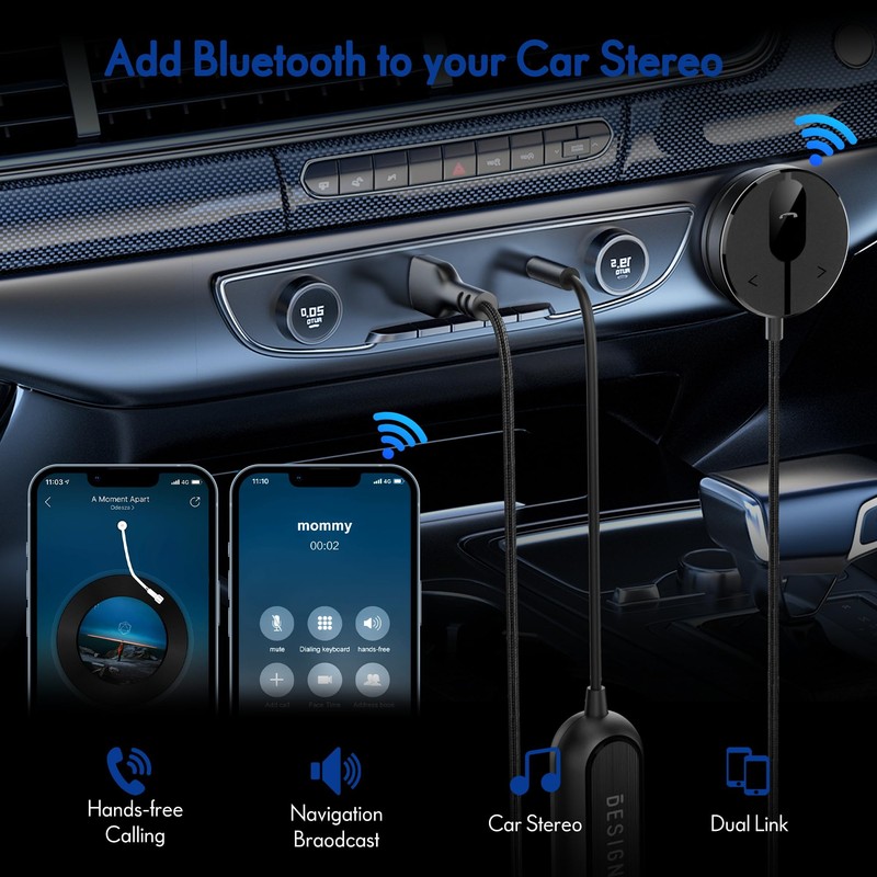 BESIGN BK01 Bluetooth Car Reciever with Ground Loop Noise Filter