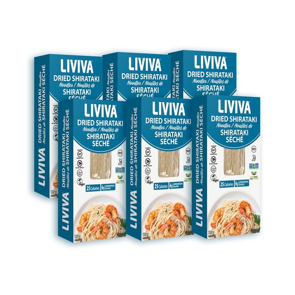 LIVIVA Dried Shirataki Low Carb Plant-Based Gluten Free Pasta –