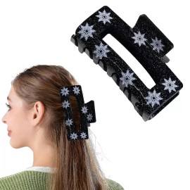 For Women Snowflake Hair Clips, Claw Clips for Women and Girls Winter Exquisite Luxurious