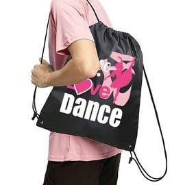 Haizct live Love Dance Drawstring Backpacks, Ballet Drawstring Backpacks, Ballet Dance Bags, Dance Bags for Yoga Dance Rehearsal, Great Gift for Ballet Dancer Actor Actress