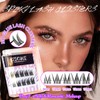 BERSHNOR Self Adhesive Eyelashes Individual Lash Clusters Pre Glued Eyelash