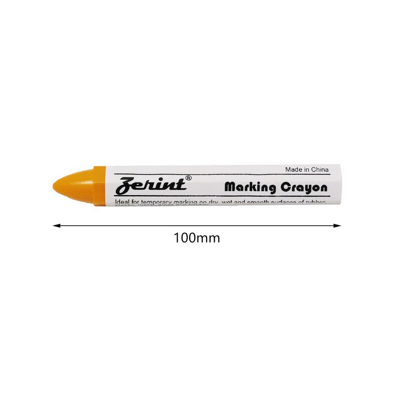 ZERINT Industrial Wax Marking Crayons - Yellow (5-Pack) for Tires,
