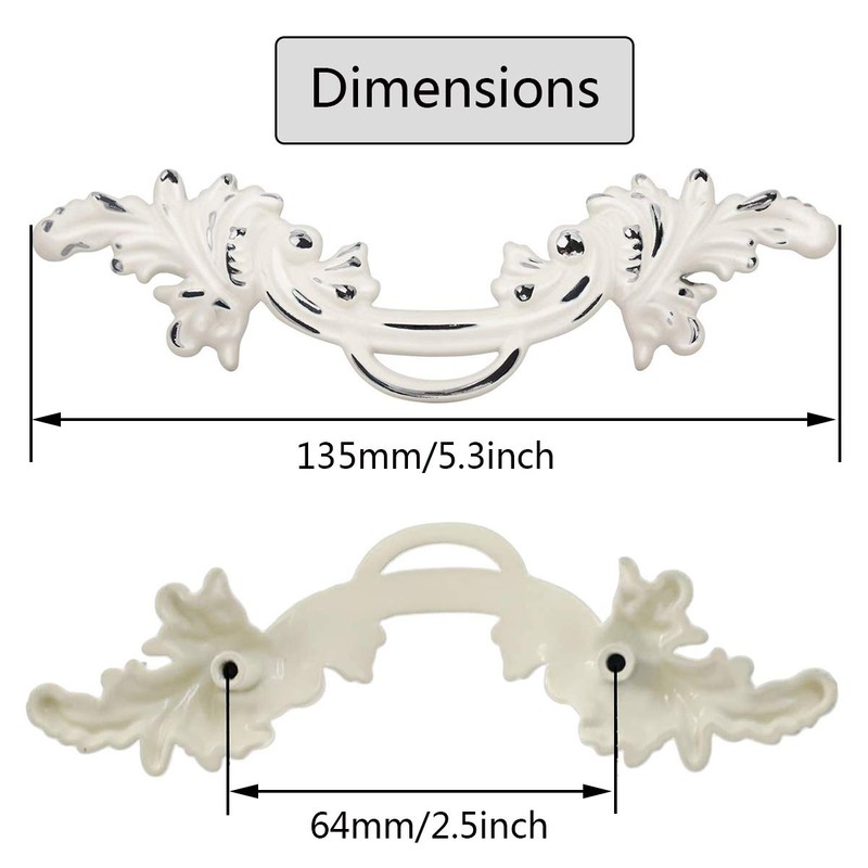 Aigeou Pack 2.5 inche (64mm) Vintage Drawer Pull Handles Cabinet