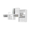 White 5-Shelf Globe Wall-Mounted Shelf Unit Elegant Wall Shelvescolor: as