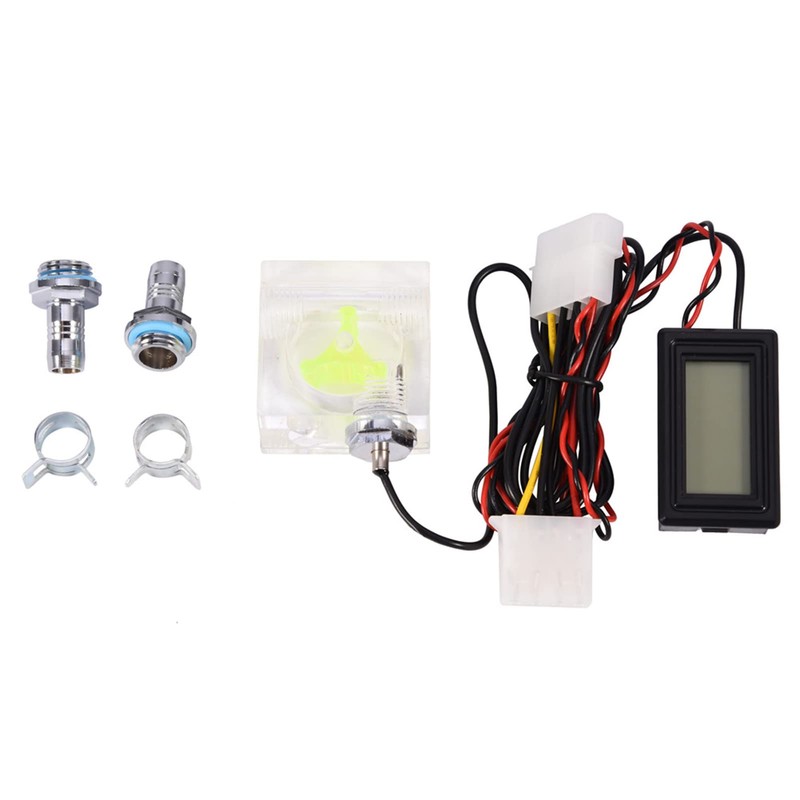 G1 4 Inline Pc Water Cooling Flow Meter Temperature Flow
