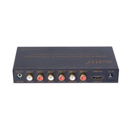 ViewHD HDMI Audio Extractor with 5.1CH Decoder + Audio EDID Setting + TOSLINK + 5.1CH RCA Analog + 3.5mm Headphone Outputs | VHD-H2HADi