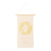 Greenhouse Embroidered Tapestry Large Mimosa Wreath 4872-A, mimosa wreath