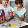 Colored Popsicle Sticks for Crafts - [100 Count] 6 Inch