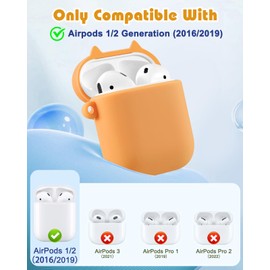 Boaretiu for Airpods 2nd/1st Case Cute Cartoon Kawaii - with Keychain Funny Design Cover Shell for Girls Teens Women Cases for Air Pods 2nd/1st, Dog