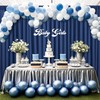 Navy Blue Backdrop Curtain Panels, Wrinkle Free Navy Blue Photo