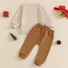 MAHUAOYIXI Toddler Boys Christmas Outfits Embroidery Gingerbread Man Long Sleeve