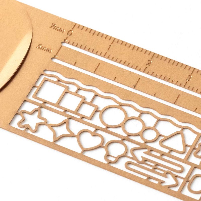 DESIGNPHIL Midori 42290006 Clip Ruler, Copper A