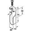 Oval Wardrobe Rail Hanging END Supports Rail Brackets 15mm Wide