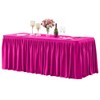 1 Pack Hot Pink Rectangle Table Clothes for 6 Foot