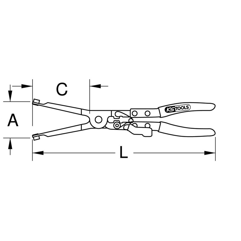 KS Tools 310mm PSA Exhaust Clamp Pliers