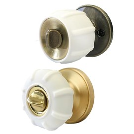 Enjoy Cover | 2 Pack Upgraded Ergonomic Design Door Knob Cover Grips, Non-Slip, Arthritis and Senior Living Aids, Universal Size (White)